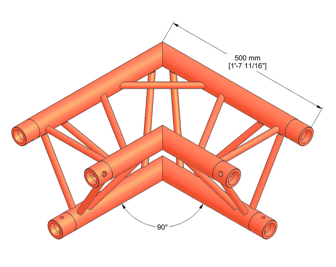 Milos STB trio coin 2-voies 90°