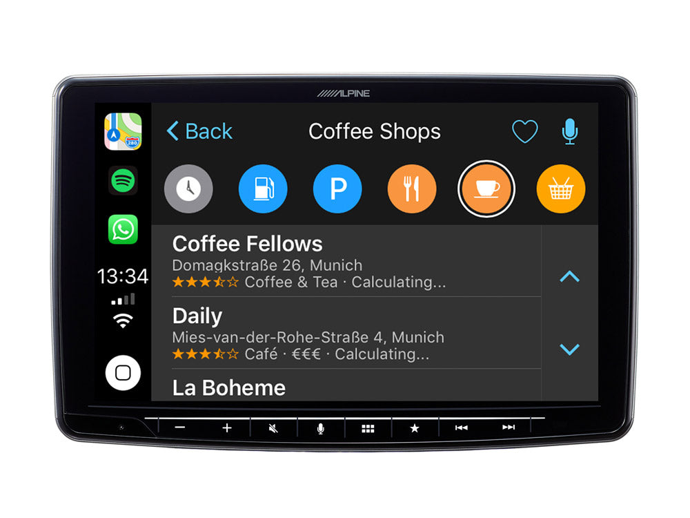 Apple Carplay, Android Auto dans Fiat 500 Intérieur Beige (2007-2015)