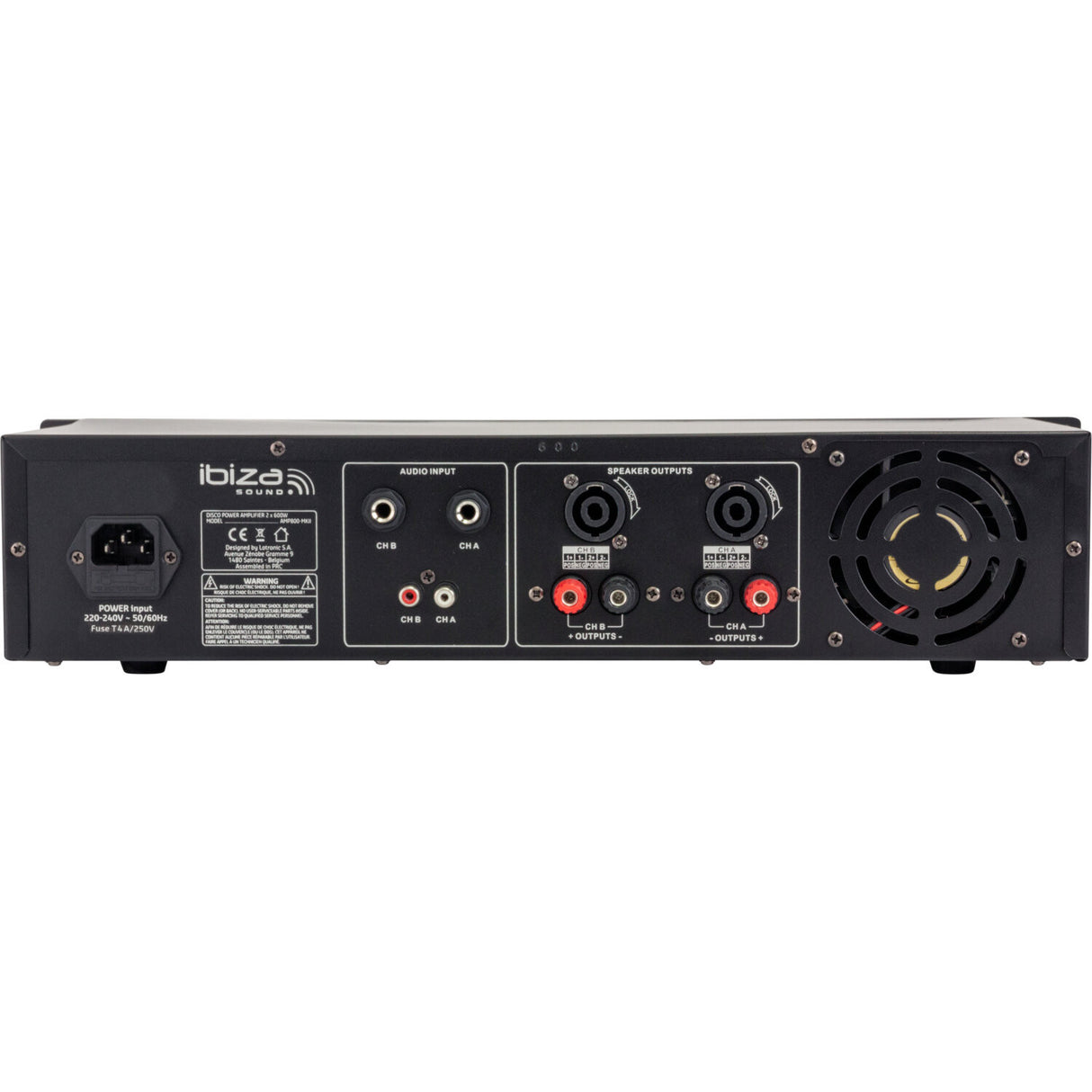 Ibiza AMP800-MKII Power Amplifier (2x600W)