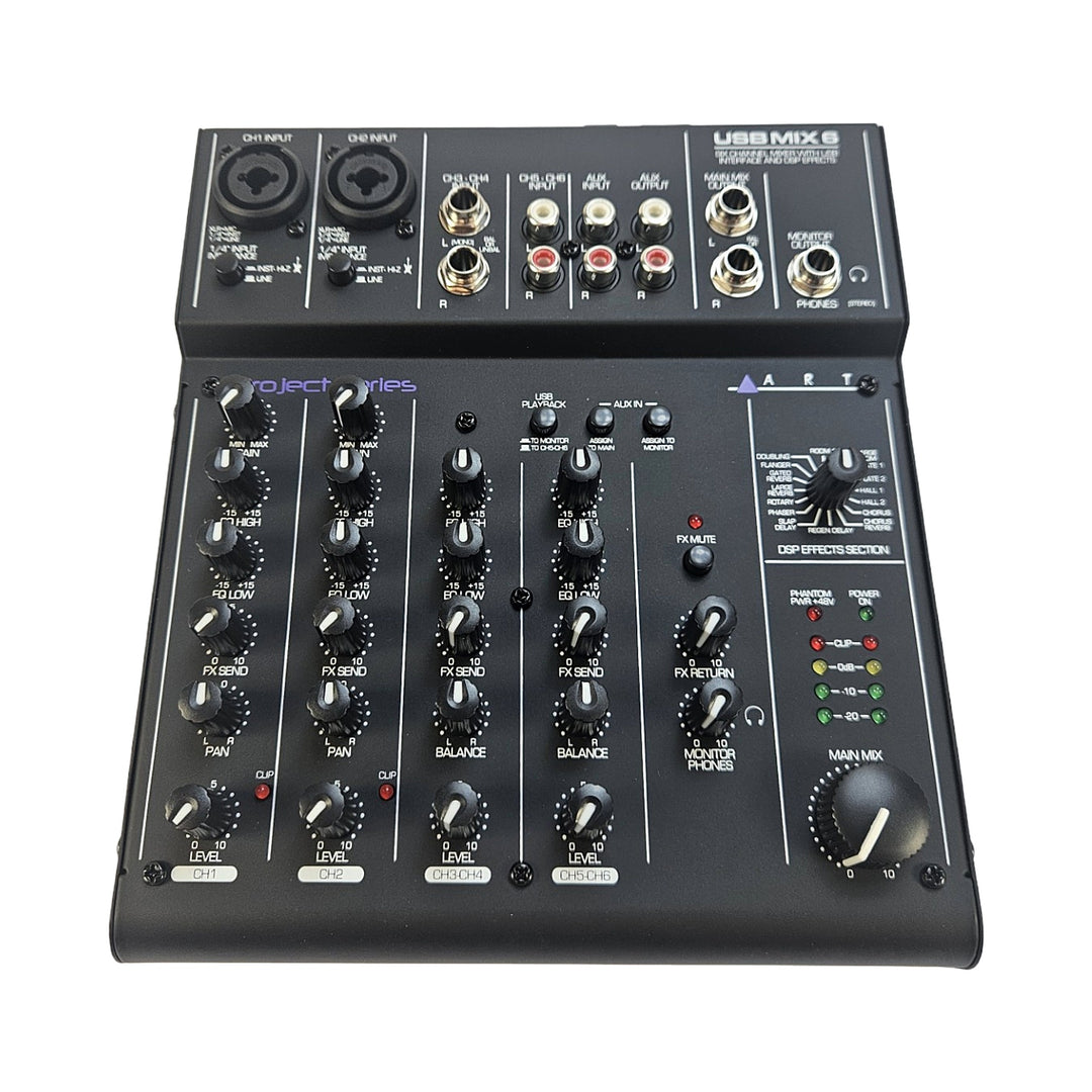 ART Mixer 6 kanaler med USB interface