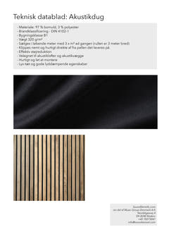 Tissu acoustique par 3 m² (Noir)