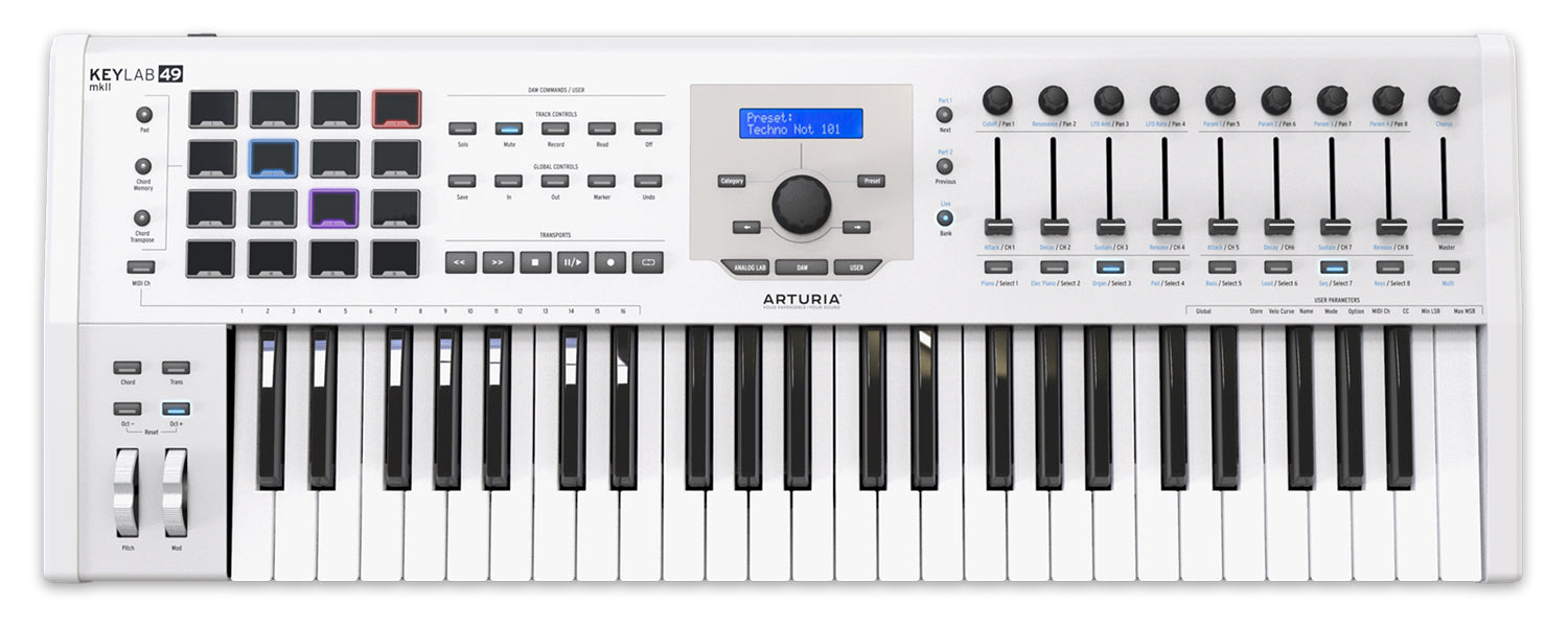 Arturia KeyLab 49 MKII MIDI-Keyboard (White)