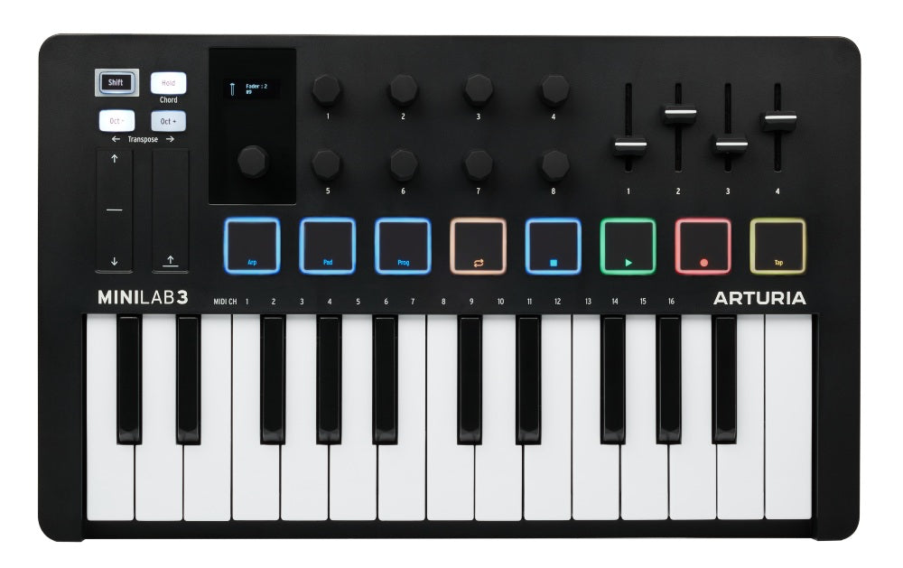 Arturia MiniLab 3 MIDI-Craviers (Sort)