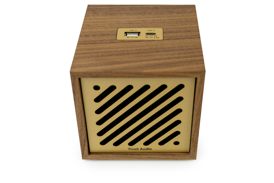 Enceinte Bluetooth Tivoli Audio Boutigue, noyer/or
