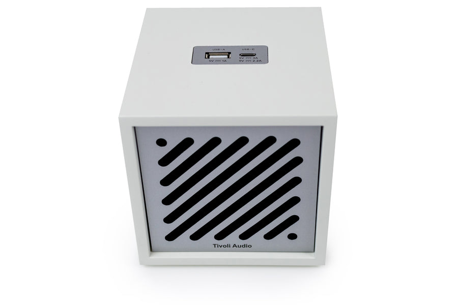 Enceinte Bluetooth Tivoli Audio Boutigue, blanche/argentée