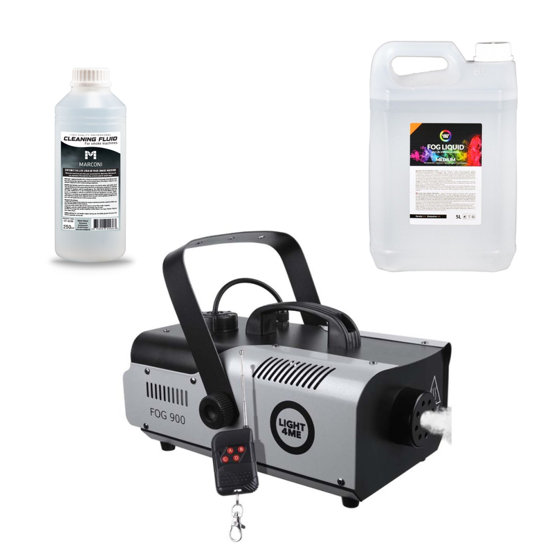 Light4Me Fog 900 Machine à brouillard 900W Bundle