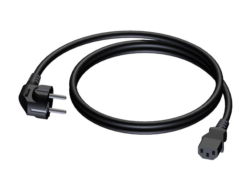 Câble d'alimentation ProCab 3x1,5 mm², femelle Euro>Schuko mâle, 0,5 m