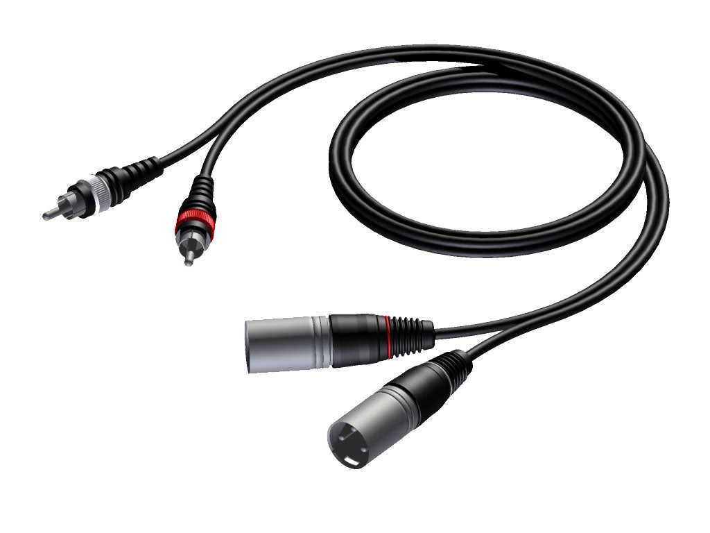 ProCab câble de signal 2 x XLR>2 x RCA - 1,5 m