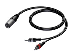 Câble signal ProCab XLR mâle > 2 x RCA - 10 m
