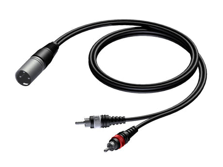 ProCab signalkabel XLR han > 2 x RCA - 10 m