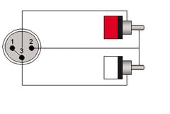 Câble signal ProCab XLR mâle > 2 x RCA - 10 m