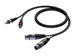 ProCab câble de signal 2 x XLR femelle > 2 x RCA - 1,5 m