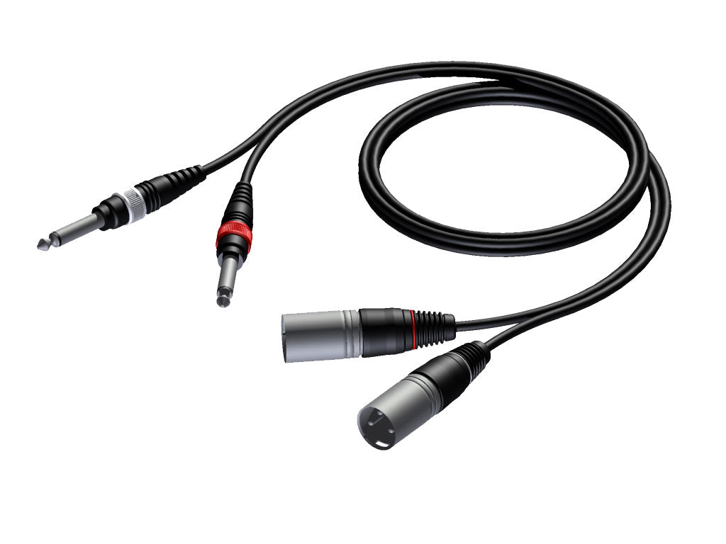 ProCab câble de signal 2 x XLR femelle > 2 x Jack - 3 m