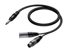 Câble insert ProCab XLR mâle et femelle > Jack stéréo 0,6 m
