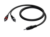 ProCab MiniJack 3,5 mm stereo > 2 x RCA - 15 meter