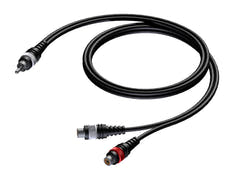 ProCab RCA mâle > 2 x RCA femelle - câble de signal 0,25 mètre