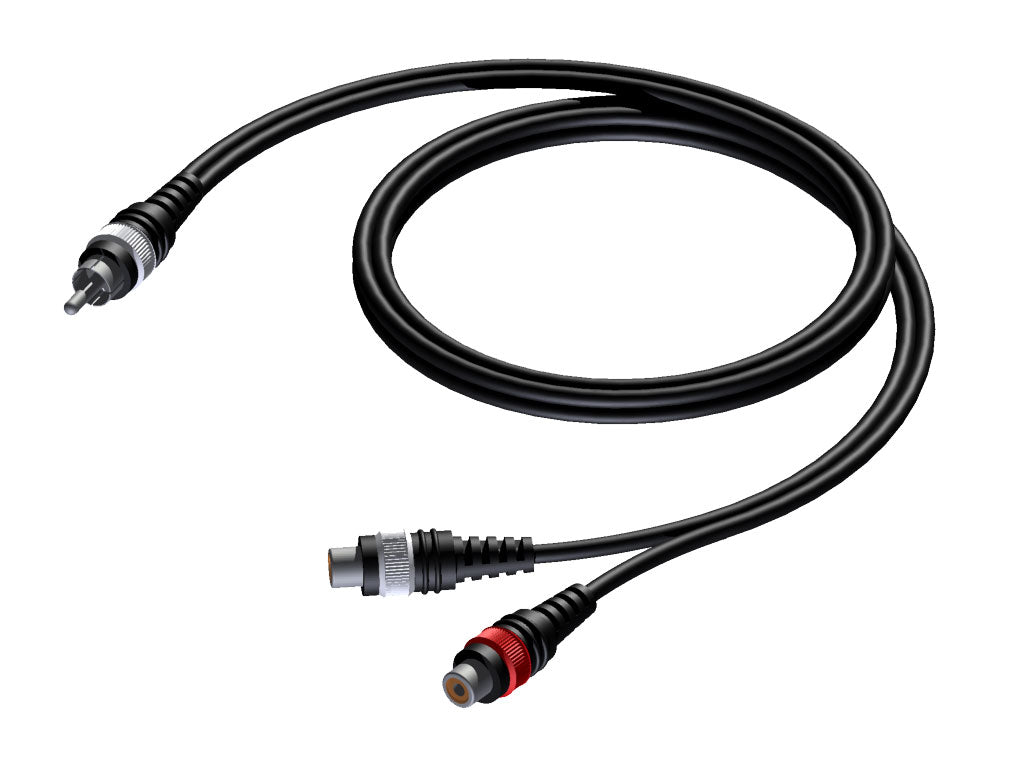 ProCab RCA mâle > 2 x RCA femelle - câble de signal 0,25 mètre