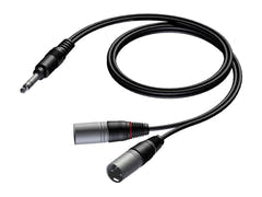 ProCab Câble jack stéréo > 2 x XLR mâle insert 1,5 m