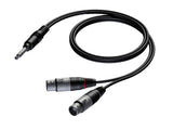 Stereo jack to 2x XLR female 1,5 meter