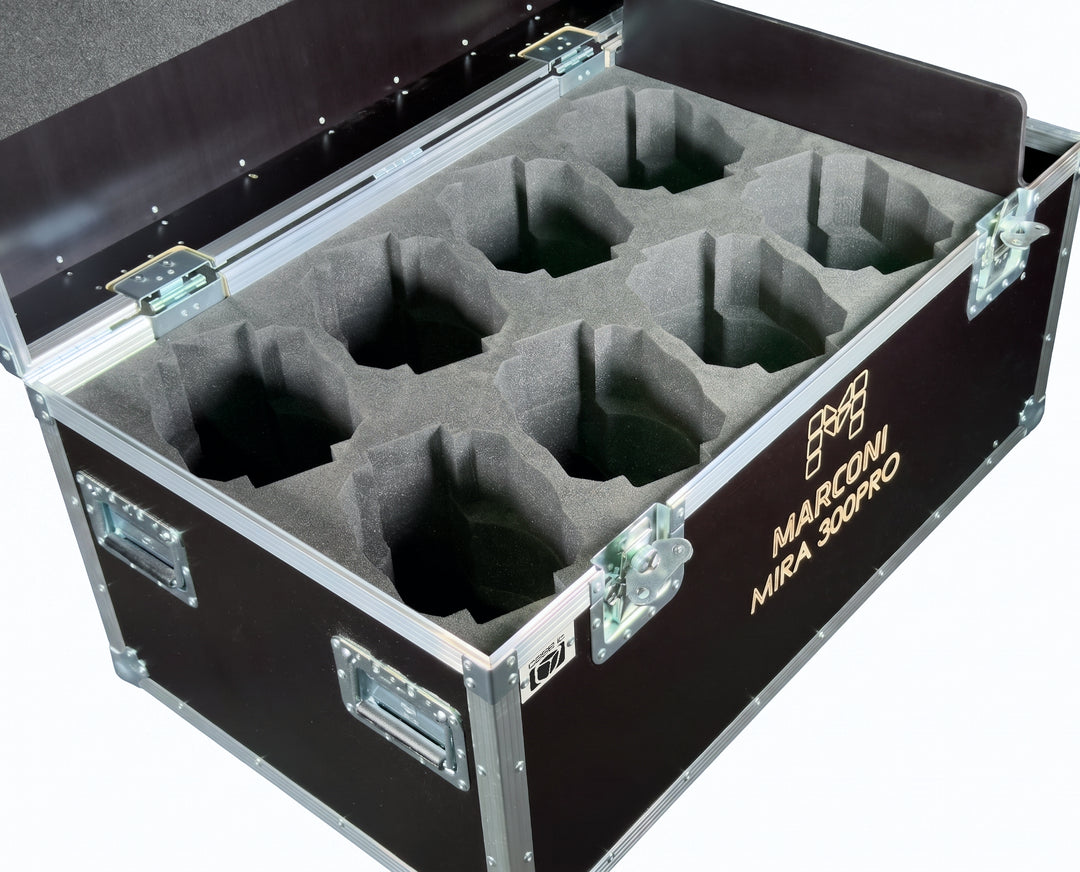 Marconi Flightcase pour 8 x Marconi Mira 300PRO