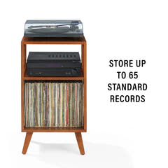 Meuble pour Platine vinyle Crosley Asheville Small avec rangement pour vinyles – Walnut