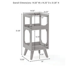Stand de rangement pour disques vinyles Crosley Asheville Small