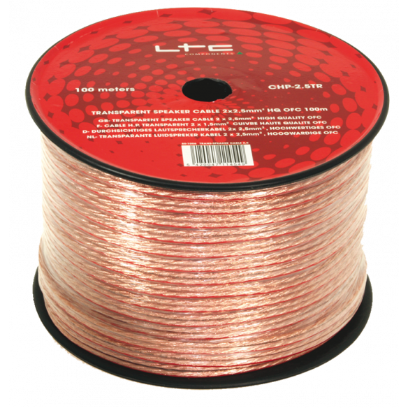 TRANSPARENT SPEAKER CABLE 2 X 2.5MM²