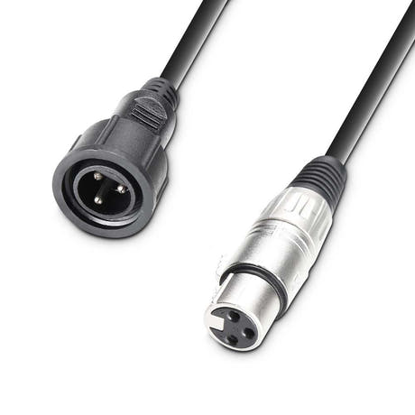 Cameo DMX ADAPTER OUT - Câble adaptateur pour projecteur extérieur IP65, connecteur IP65 vers XLR femelle 3 broches