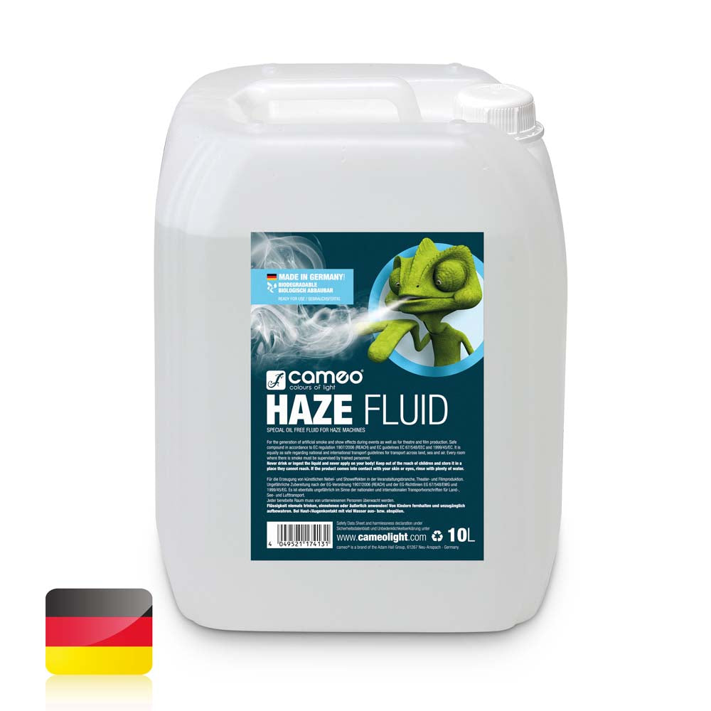 Cameo HAZE FLUID 10 L - Fluide haze pour une brume fine et une longue durée de suspension, 10 L, sans huile