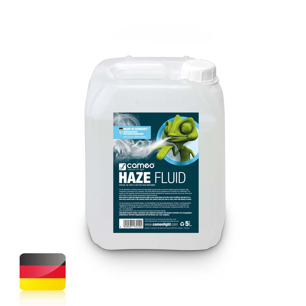 Cameo HAZE FLUID 5 L - Fluide haze pour une brume fine et une longue durée de suspension, 5 L, sans huile