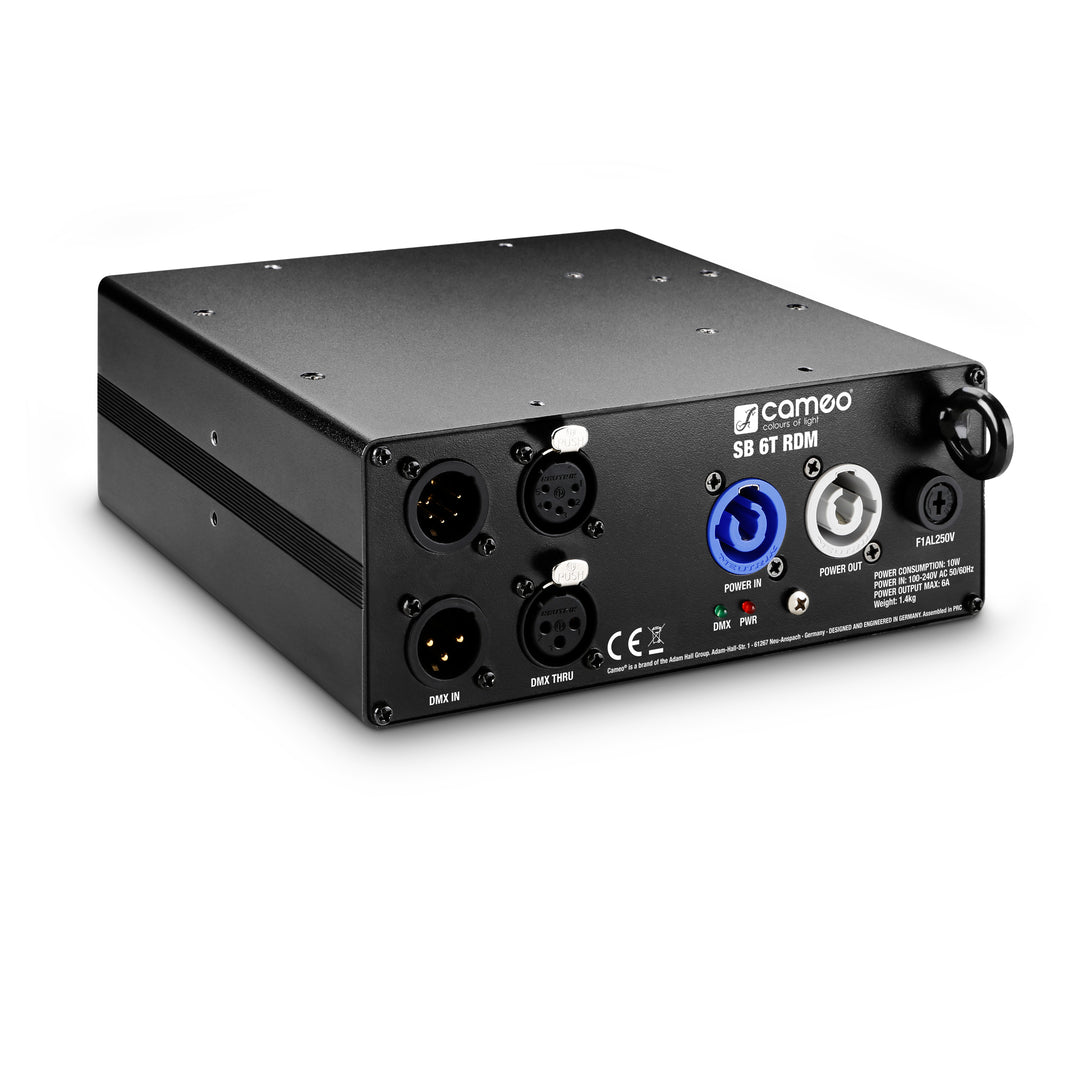 Cameo SB 6 T RDM - Splitter/booster DMX/RDM à 6 sorties avec connecteurs 3 et 5 broches