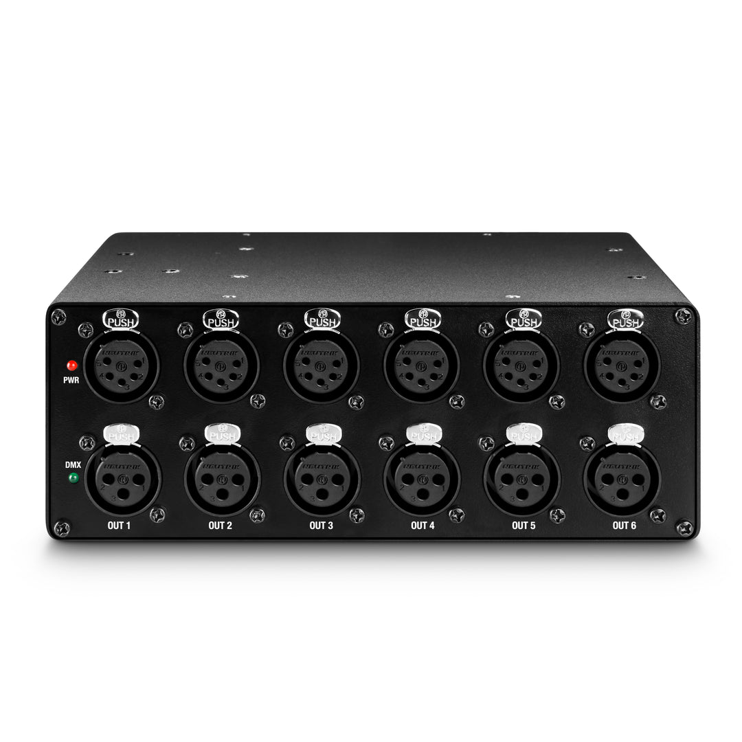 Cameo SB 6 T RDM - Splitter/booster DMX/RDM à 6 sorties avec connecteurs 3 et 5 broches
