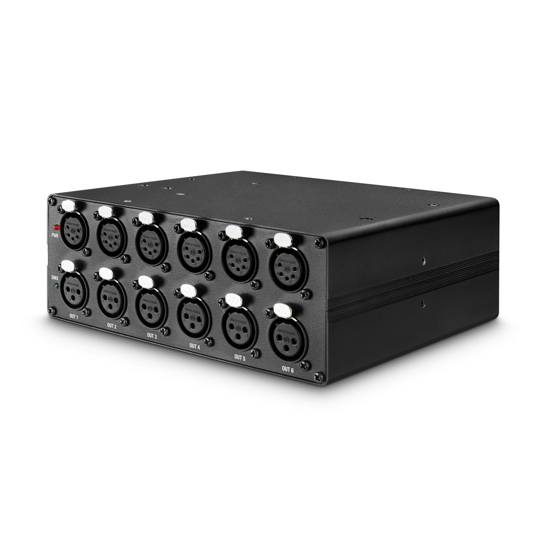 Cameo SB 6 T RDM - Splitter/booster DMX/RDM à 6 sorties avec connecteurs 3 et 5 broches