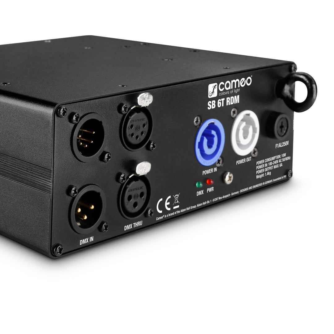 Cameo SB 6 T RDM - Splitter/booster DMX/RDM à 6 sorties avec connecteurs 3 et 5 broches