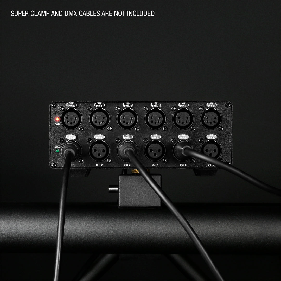 Cameo SB 6 T RDM - Splitter/booster DMX/RDM à 6 sorties avec connecteurs 3 et 5 broches
