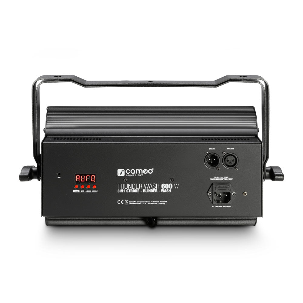Cameo THUNDER® WASH 600 W - Éclairage 3-en-1 strobe, blinder et wash 648 x 0,2 W lumière blanche