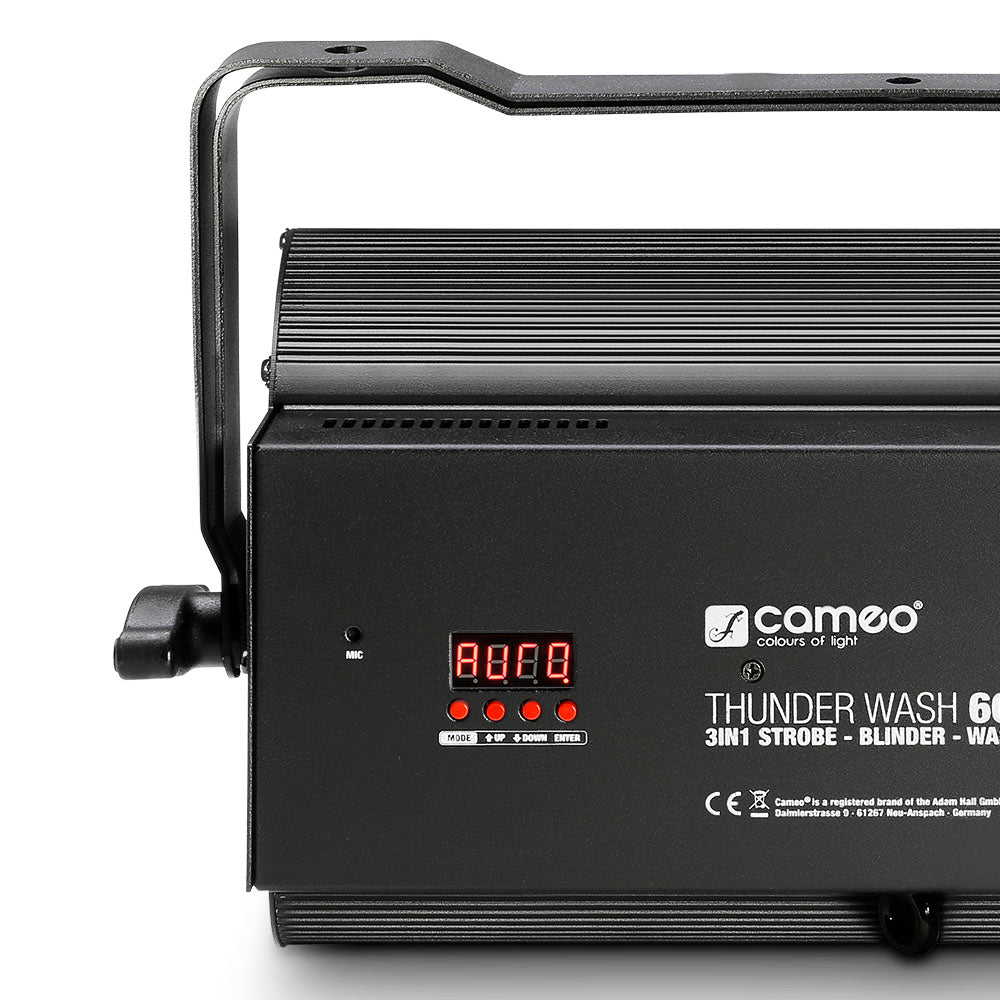Cameo THUNDER® WASH 600 W - Éclairage 3-en-1 strobe, blinder et wash 648 x 0,2 W lumière blanche