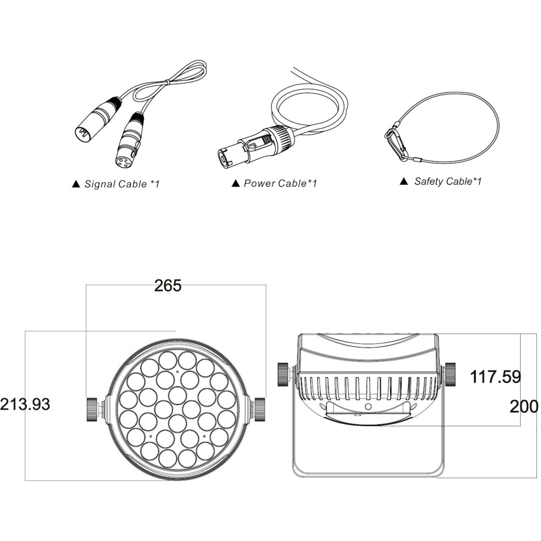 AFX RGBW Led Par avec Zoom (28x10W)