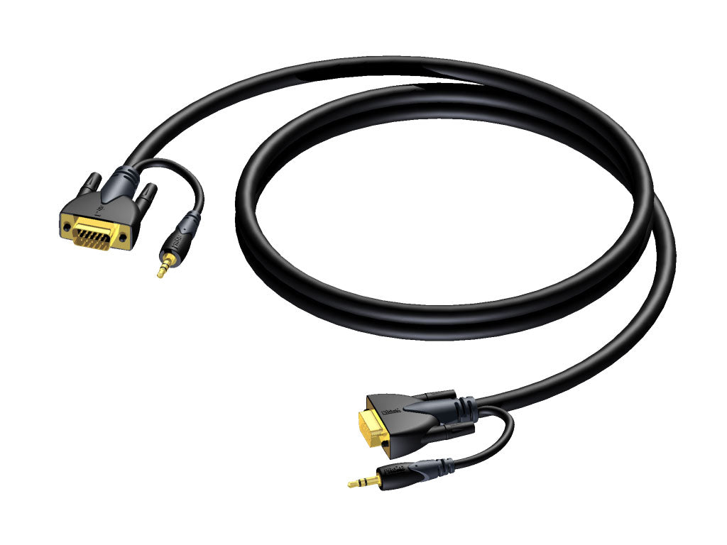 ProCab SVGA mâle > SVGA mâle & Jack audio stéréo 15 mètres