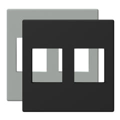 Plaque de montage Keystone 45 x 45 mm pour 2 prises, Noir
