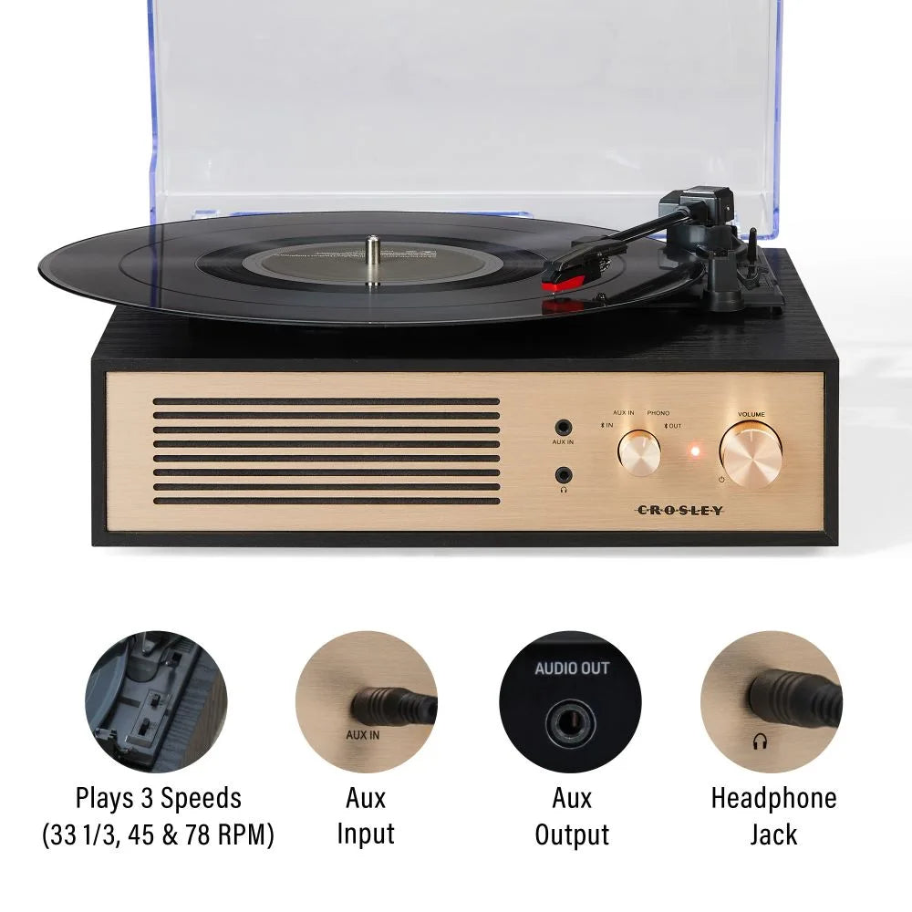 Crosley Miles Tourne-disques, noir