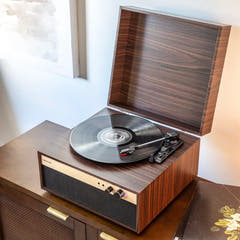 Crosley Jasper retro Platine vinyle, Noyer