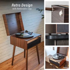 Crosley Jasper retro Platine vinyle, Noyer