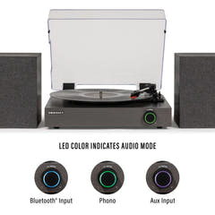 Crosley Zane platine vinyle avec haut-parleurs, Noir