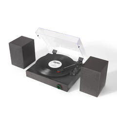 Crosley Zane platine vinyle avec haut-parleurs, Noir