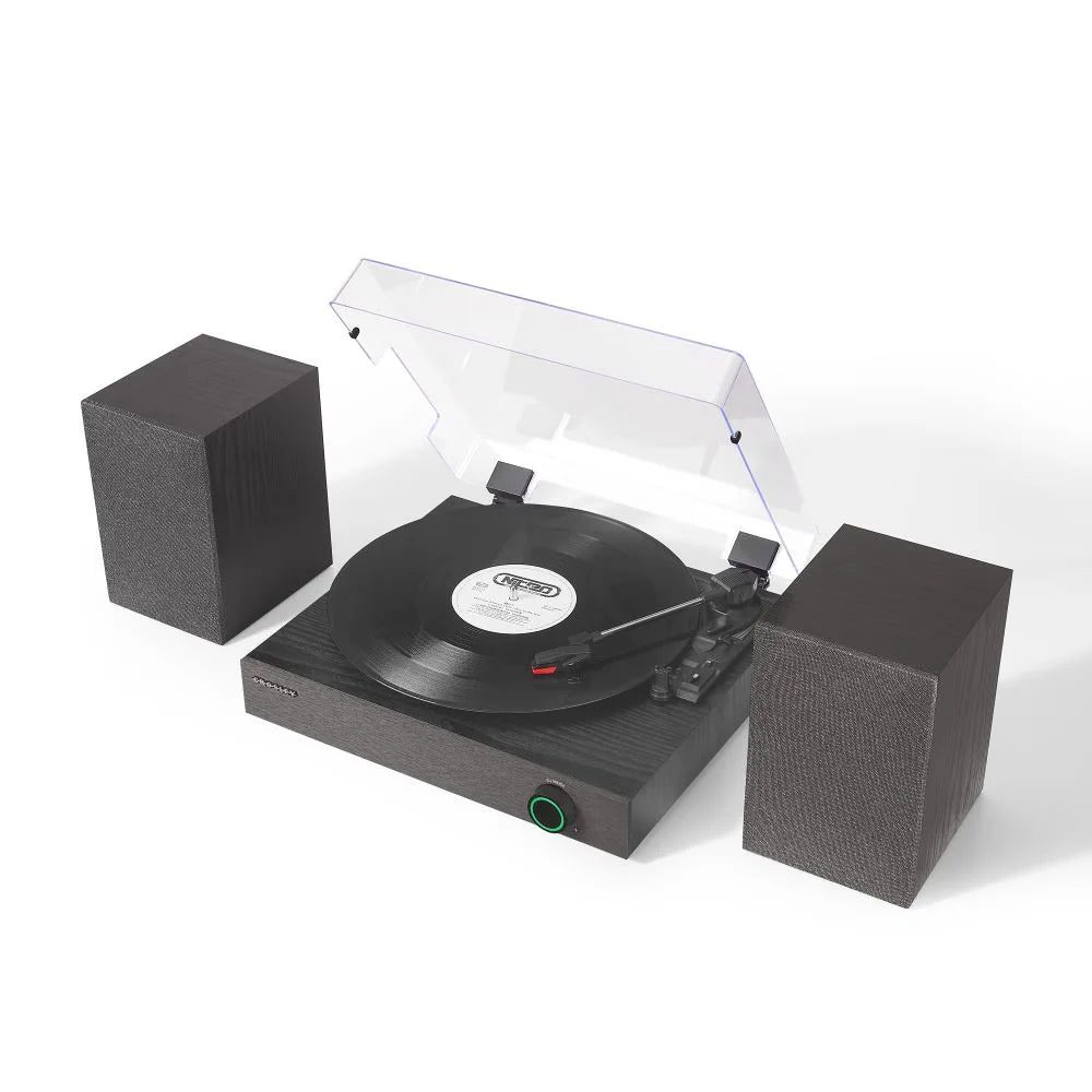Crosley Zane platine vinyle avec haut-parleurs, Noir