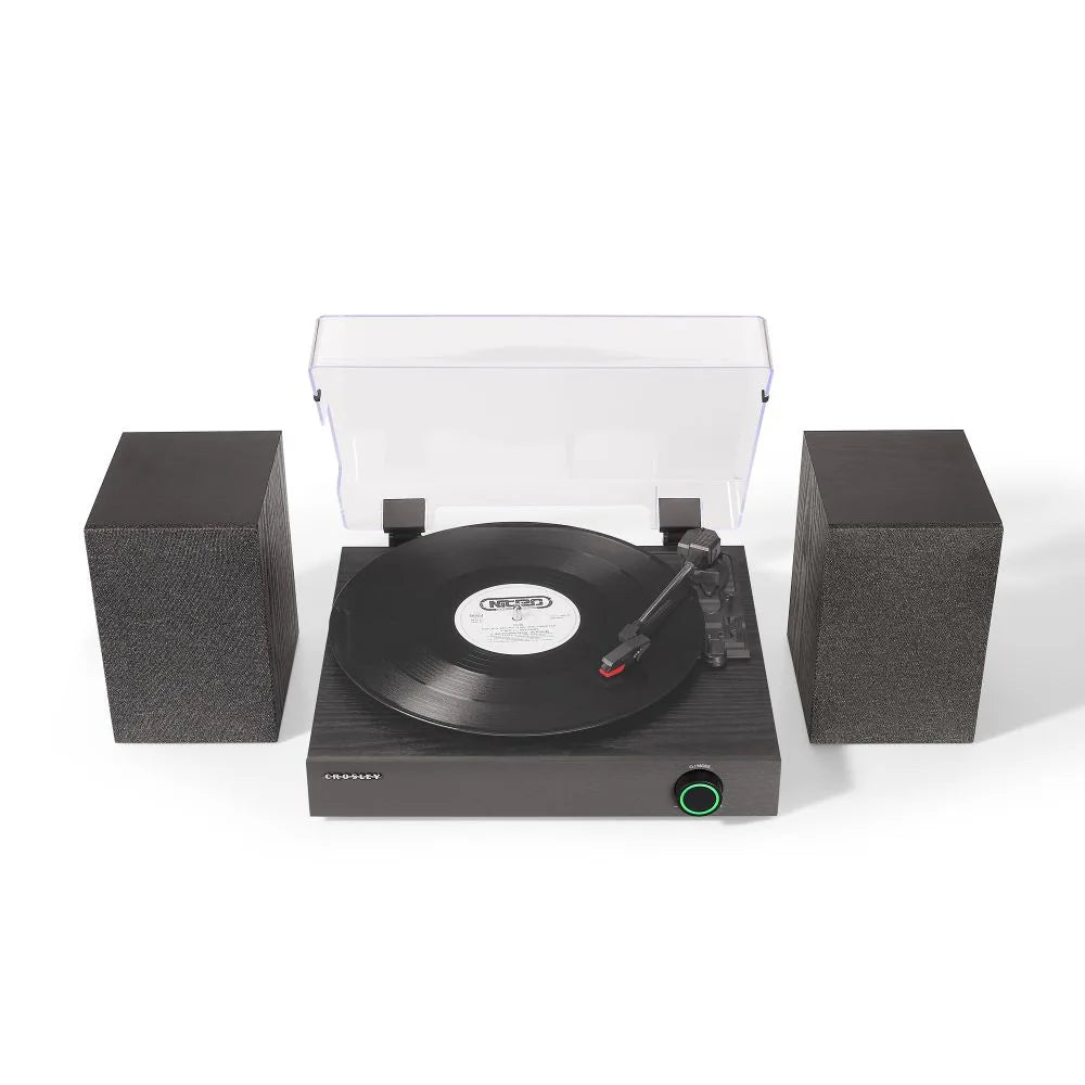 Crosley Zane Turntable with speakers, Black