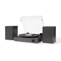 Crosley Zane platine vinyle avec haut-parleurs, Noir