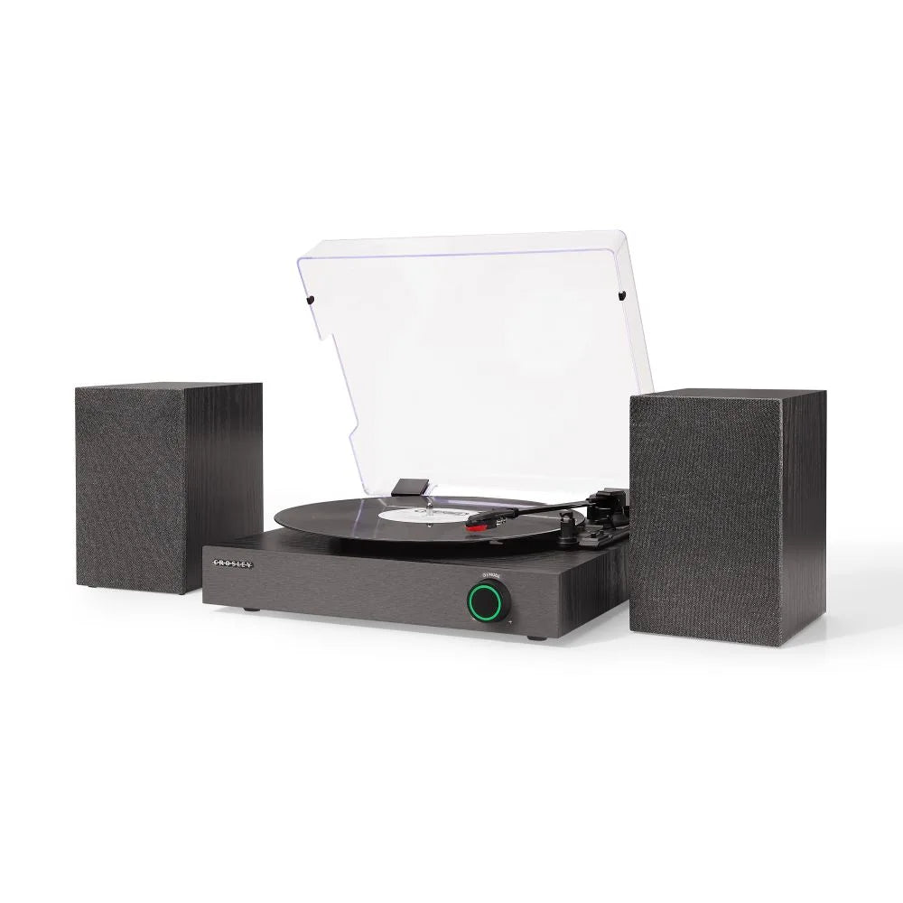 Crosley Zane platine vinyle avec haut-parleurs, Noir