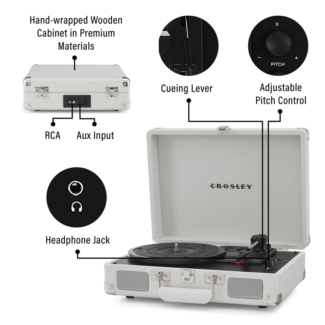 Crosley Cruiser Plus Platine Vinyle Bluetooth bidirectionnel (Noir)